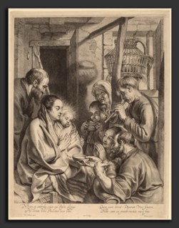 Ignatius Cornelis Marinus after Jacob Jordaens (Flemish, 1599 - 1639), The Adoration of the