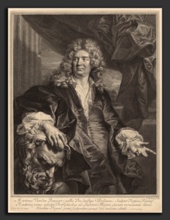 Gerard Edelinck after Hyacinthe Rigaud (Flemish, 1640 - 1707), Martin Desjardins, engraving on laid