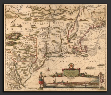Justus Danckerts (Dutch, 1635 - 1701), Americae Septentrionalio, engraving
