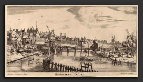 Reinier Zeeman (Dutch, 1624 - 1664), Reguliers Gate (Regeliers Poort), etching