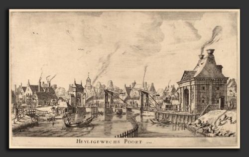 Reinier Zeeman (Dutch, 1624 - 1664), Heyligeweg Gate (Heyligewechs Poort), 1638, etching
