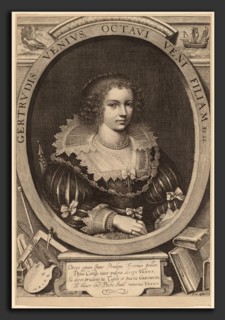 Lucas Emil Vorsterman (Flemish, 1595 - 1675), Gertrude van Veen, engraving on laid paper
