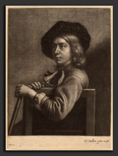Wallerant Vaillant (Flemish, 1623 - 1677), Self-Portrait, mezzotint