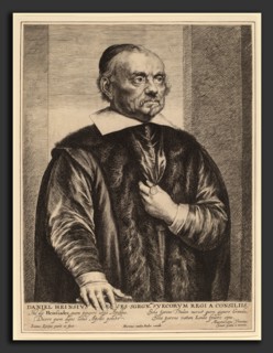 Jan Lievens (Dutch, 1607 - 1674), Daniel Heinsius, etching and engraving on laid paper
