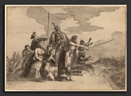 Willem van Lande (Dutch, c. 1610 - after 1650), Pharoah Perishing in the Red Sea, etching on laid