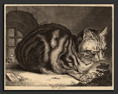 Cornelis Visscher (Dutch, 1629 - 1662), The Large Cat, c. 1657, engraving on laid paper