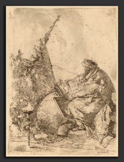 Giovanni Battista Tiepolo (Italian, 1696 - 1770), Philosopher Seated, with Globe, Book, and