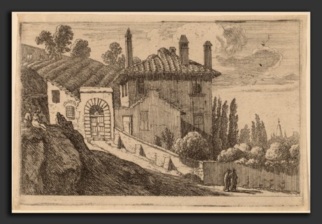 Herman van Swanevelt (Dutch, c. 1600 - 1655), View of an Italian Villa, etching
