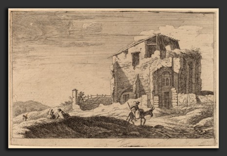 Herman van Swanevelt (Dutch, c. 1600 - 1655), View of a Ruined Building, etching