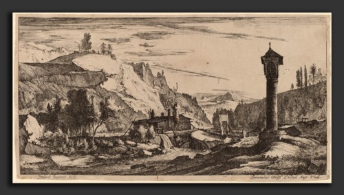 Roelant Roghman and Melchior KÃ¼sel (German, 1626 - 1683), The Column: pl.1, etching