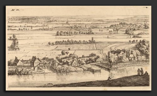 Johannes Ruisscher (reworked by Anthonie Waterloo) (Dutch, c. 1625 - after 1675), Village beside a