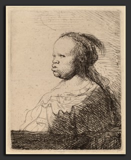 Rembrandt van Rijn (Dutch, 1606 - 1669), The White Negress, c. 1630, etching