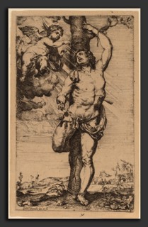 Willem Panneels (Flemish, c. 1600 - probably 1632), Saint Sebastian, etching