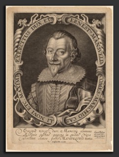 Simon de Passe (German, c. 1595 - 1647), Count Ernest Mansfeld, 1623, engraving on laid paper