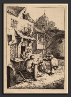Adriaen van Ostade (Dutch, 1610 - 1685), Hunchbacked Fiddler, 1654, etching