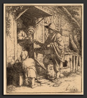 Adriaen van Ostade (Dutch, 1610 - 1685), Eyeglass Peddlar, probably 1646, etching