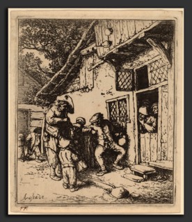 Adriaen van Ostade (Dutch, 1610 - 1685), Wandering Musicians, probably 1642, etching