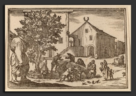 Edouard Eckman after Jacques Callot (Flemish, born c. 1600), Tavern, 1621, woodcut