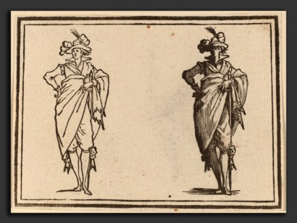 Edouard Eckman after Jacques Callot (Flemish, born c. 1600), Gentleman Viewed from the Front with