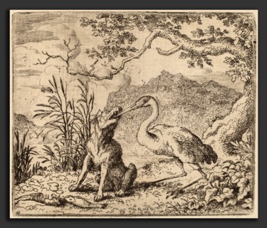 Allart van Everdingen (Dutch, 1621 - 1675), The Wolf and the Crane, probably c. 1645-1656, etching