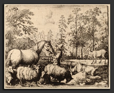 Allart van Everdingen (Dutch, 1621 - 1675), The Horse and the Stag, probably c. 1645-1656, etching