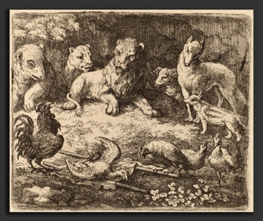 Allart van Everdingen (Dutch, 1621 - 1675), The Rooster Charges Reynard, probably c. 1645-1656,