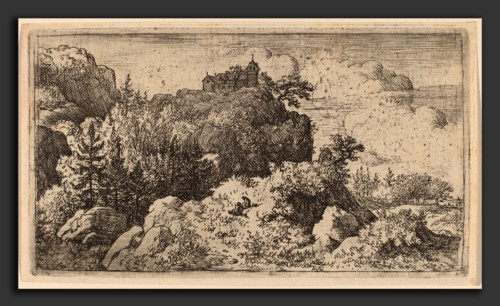 Allart van Everdingen (Dutch, 1621 - 1675), Firs in the Defile, probably c. 1645-1656, etching with