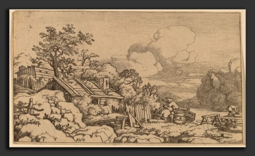 Allart van Everdingen (Dutch, 1621 - 1675), Carpenter's Hut, probably c. 1645-1656, etching