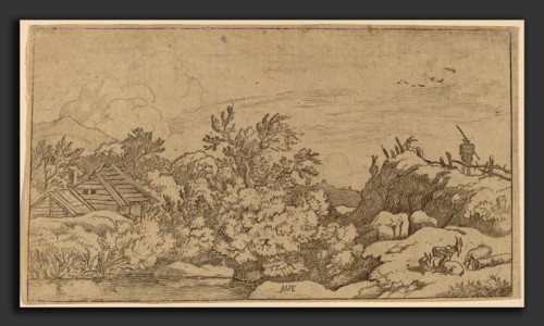 Allart van Everdingen (Dutch, 1621 - 1675), Goat Herd on a Hill, probably c. 1645-1656, etching