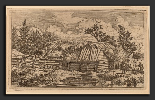 Allart van Everdingen (Dutch, 1621 - 1675), Two Beams Floating in the Water, probably c. 1645-1656,