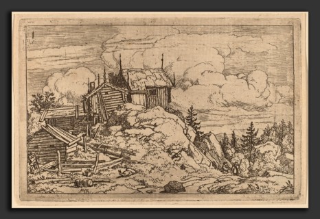 Allart van Everdingen (Dutch, 1621 - 1675), Hamlet on a Hill, probably c. 1645-1656, etching