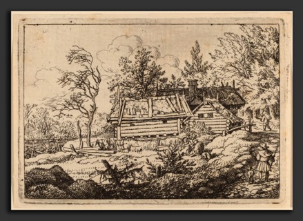 Allart van Everdingen (Dutch, 1621 - 1675), Pilgrim with a Dog, probably c. 1645-1656, etching