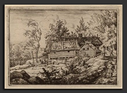 Allart van Everdingen (Dutch, 1621 - 1675), Pilgrim with a Dog, probably c. 1645-1656, etching