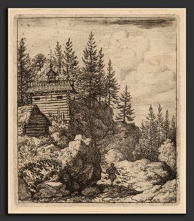 Allart van Everdingen (Dutch, 1621 - 1675), Chapel, probably c. 1645-1656, etching with engraving