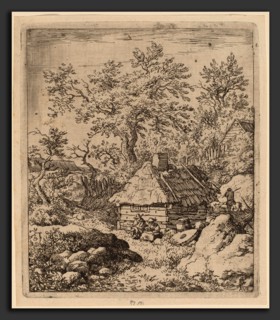 Allart van Everdingen (Dutch, 1621 - 1675), Landscape with Millstone near a Cask, probably c.
