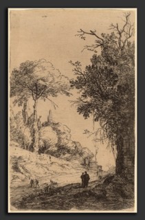 Bartholomeus Breenbergh (Dutch, probably 1599 - 1657), Part of the Via Flaminia, 1639-40, etching