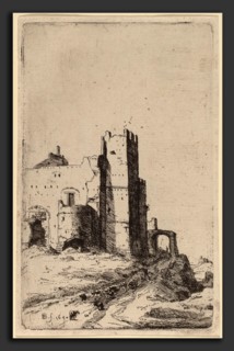 Bartholomeus Breenbergh (Dutch, probably 1599 - 1657), The Town of Leoni, near Frascati, 1640,