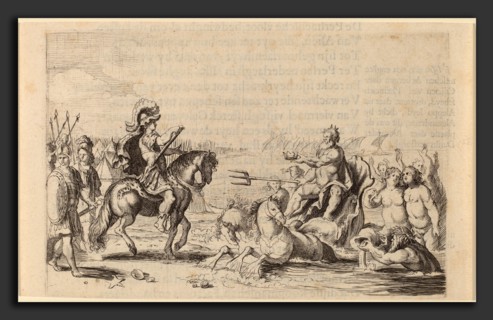 Willem Basse (Dutch, 1613 or 1614 - 1672), Alexander the Great and Neptune, 1634, etching and