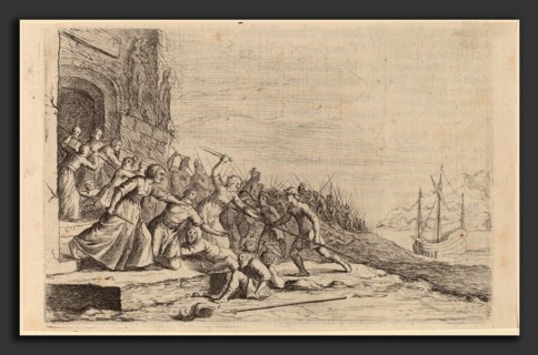 Willem Basse (Dutch, 1613 or 1614 - 1672), The Followers of Solon Defending the Temple of Venus,