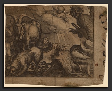 Probably Netherlandish 17th Century, Annunciation to the Shepherds, probably 17th century,