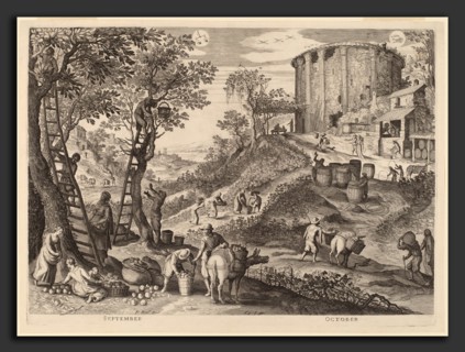 Aegidius Sadeler II after Paul Bril (Flemish, c. 1570 - 1629), September and October, 1615,