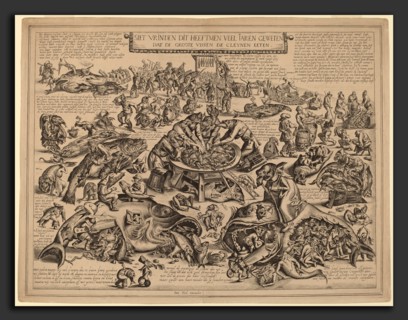 Jan Thiel (publisher) (Flemish, active last third of the 16th century), The Big Fish Eat the Little