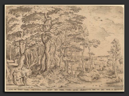 Hieronymus Cock after Pieter Bruegel the Elder (Flemish, c. 1510 - 1570), Landscape with the