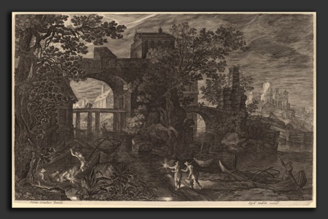 Aegidius Sadeler II after Pieter Stevens (Flemish, c. 1570 - 1629), Nocturnal Landscape with River