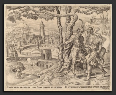 Herman Jansz Muller after Maerten van Heemskerck (Netherlandish, c. 1540 - 1617), Hirah the