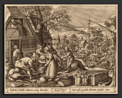 Pieter van der Heyden after Hans Bol (Flemish, active c. 1551-1572), Autumn, published 1570,
