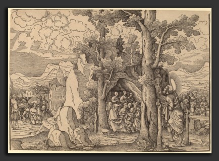 Frans Crabbe van Espleghem (Flemish, c. 1480 - 1552), Saint John the Baptist Preaching, possibly c.
