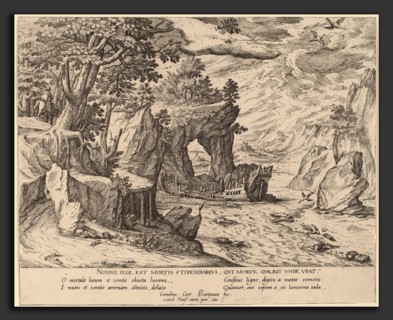 Cornelis Cort (Netherlandish, 1533 - 1578), After the Shipwreck, etching and engraving