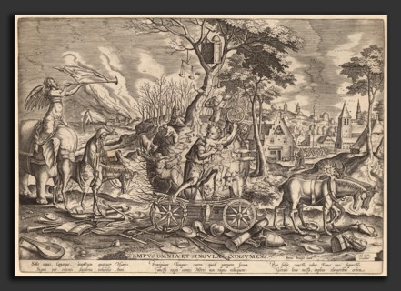 Philip Galle after Pieter Bruegel the Elder (Flemish, 1537 - 1612), The Triumph of Time, engraving