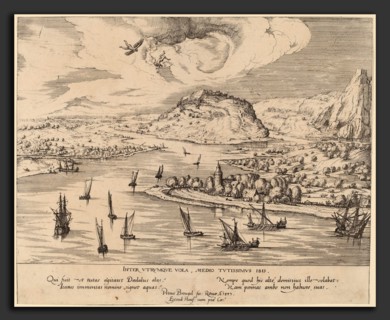 Simon Novellanus after Pieter Bruegel the Elder (German, active c. 1560-1590), River Landscape with